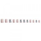 Sparkling Rhinestone Nail Set: Shiny Silver Fake Nails, Adhesive Patch Included - Shop N Save