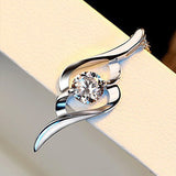 Sparkling Silver Crystal Pendant Necklace Set Fashionable Women's Jewelry with Silver Plated Faux Crystals