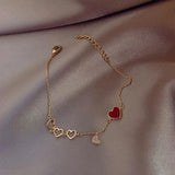 Boho Heart Pendant Bracelet: Engraved Geometry Chain Design - Shop N Save