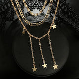 Gold Falling Star Pendant: Exquisite Festival Jewelry &amp; Cascading Stars - Shop N Save