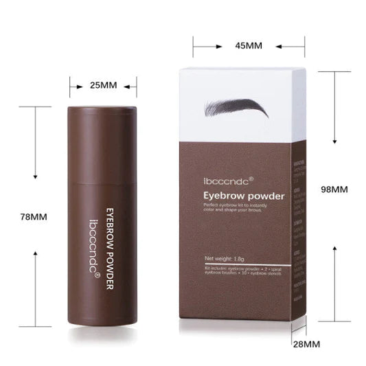 Women Fashion Eyebrow Color Powder With 10 Stencils Set - 2 - Light brown - Shop N Save