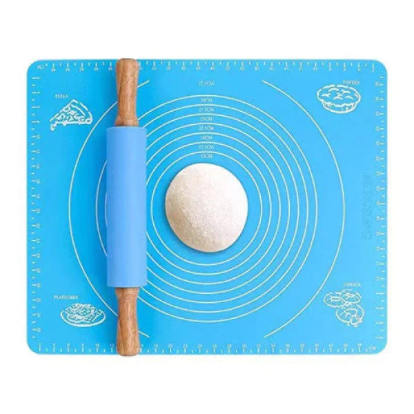 Non Slip Versatile Kitchen Silicone Baking Mat - 50x40 Cm - Pink - Shop N Save