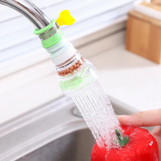 Kitchen Bathroom Faucet Head 360 Degree Rotatable Spray Water Saving Purifier Filter Adjustable With Lock Clip - Shop N Save