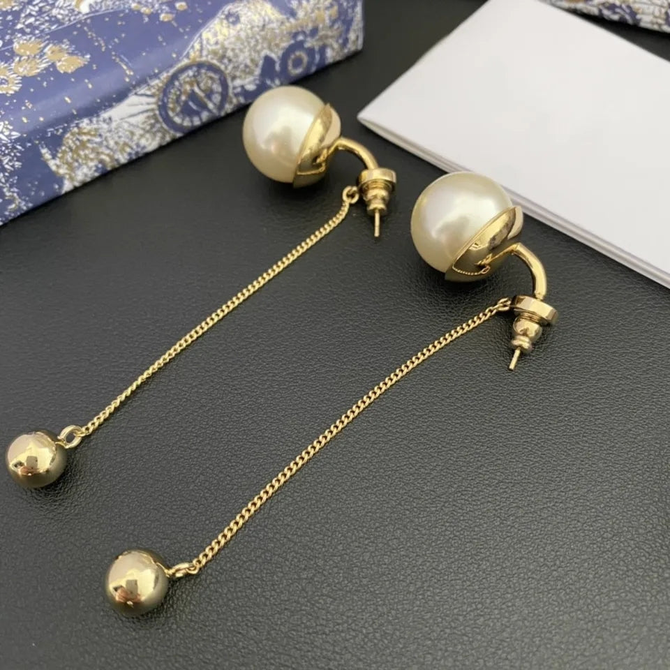 Vintage Pearl Fringe Earrings: European &amp; American Fashion Chic - Shop N Save