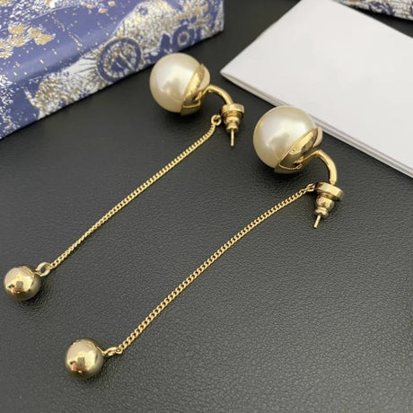Vintage Pearl Fringe Earrings: European &amp; American Fashion Chic - Shop N Save