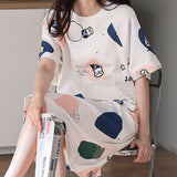 Stylish Printed Midi Pajama Dress - Comfortable Sleepwear for Girls