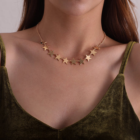 Star Choker Necklace - European American Fashion, Alloy Pendant - Shop N Save