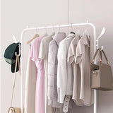 Easy Assembling 5-Layer White Mesh Hangers Space Saving Clothes Hanger with Shoe Storage Racks Foldable Laundry Organizer for Room Floor - Shop N Save