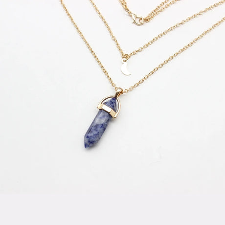 Lucky Stone Hexagonal Pendant Necklace - Ethnic Fashion Gift for Women - Shop N Save