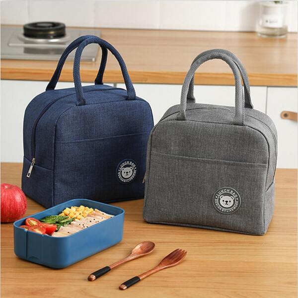 One-Piece Portable Lunch Bag: Zipper, Chain, Double Handle - Ideal for Students - Shop N Save
