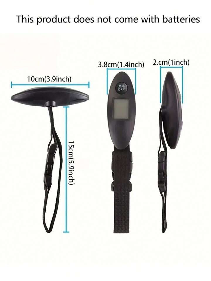 Mini LCD Digital Luggage Scales Portable Travel Bag Weighing Accurate Scales (Black) .