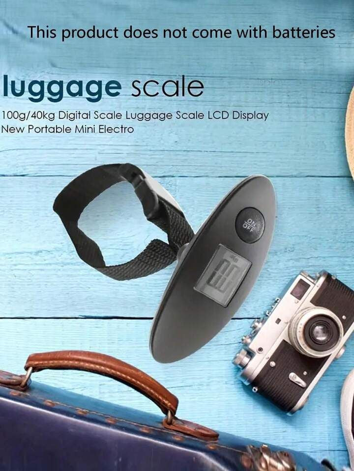 Mini LCD Digital Luggage Scales Portable Travel Bag Weighing Accurate Scales (Black) .