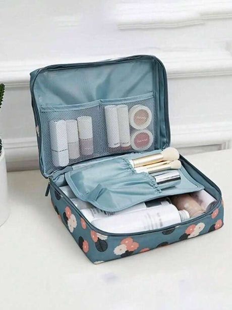 Nylon Handheld Cosmetic Bag: Lightweight, Waterproof, Portable Storage - Shop N Save