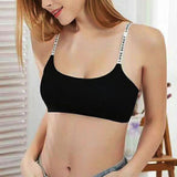 Seamless Bras Detachable Padded Sling Cotton - Wine Red - Shop N Save