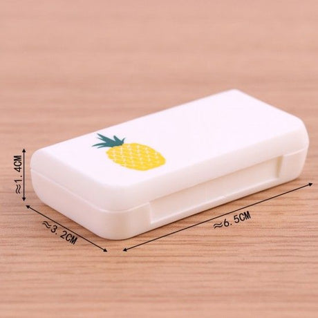 3 Grid Traveling Plastic Mini Case Medicines Tablet Box - Pineapple - Shop N Save
