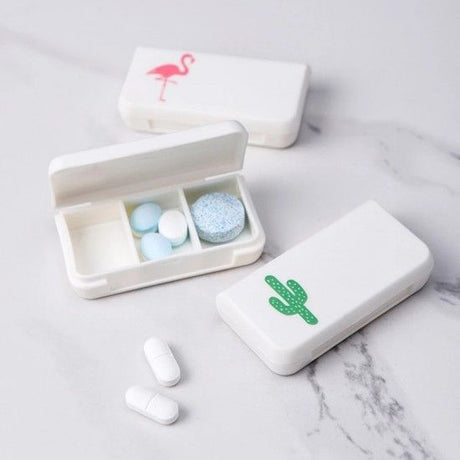 3 Grid Traveling Plastic Mini Case Medicines Tablet Box - Plant - Shop N Save