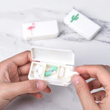 3 Grid Traveling Plastic Mini Case Medicines Tablet Box - Plant - Shop N Save