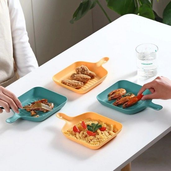 Fruit Tray Food Grade Wear Resistant Plastic BPA Free Fruit Dessert Yellow - Shop N Save