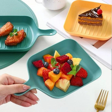 Fruit Tray Food Grade Wear Resistant Plastic Fruit Dessert red - Shop N Save