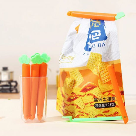 5 Pcs Set Sealing Tongs Food Bag Closure Portable Clip - Orange - Shop N Save