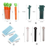 5 Pcs Set Sealing Tongs Food Bag Closure Portable Clip - Orange - Shop N Save
