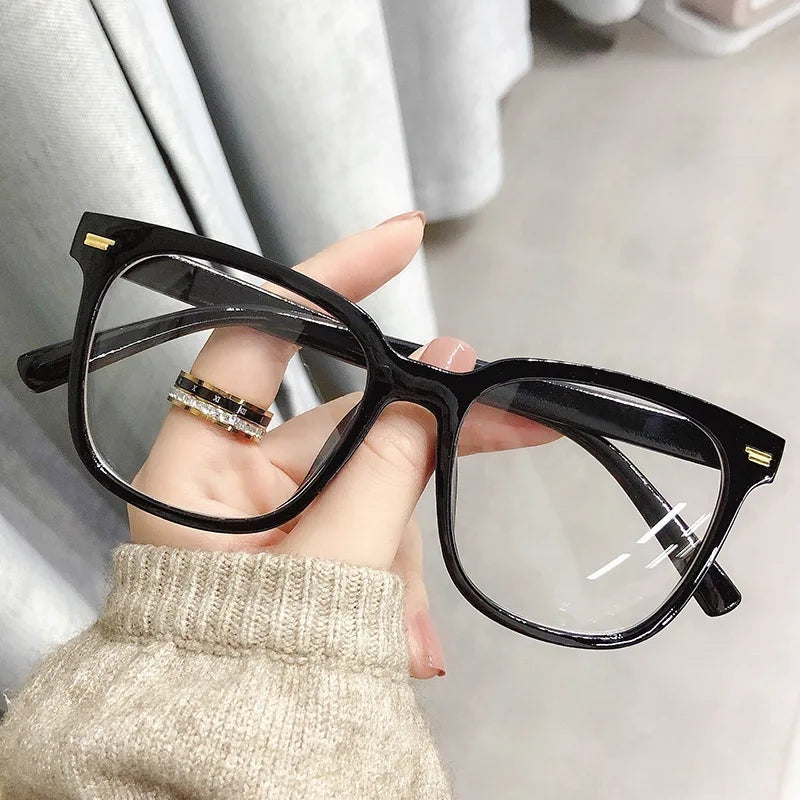 Vintage Myopia Glasses: Transparent Frame, Computer Prescription - Shop N Save