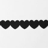 Velvet Peach Heart Necklace Velvet Black