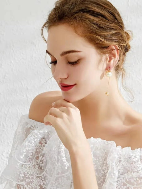 Vintage Pearl Fringe Earrings: European &amp; American Fashion Chic - Shop N Save
