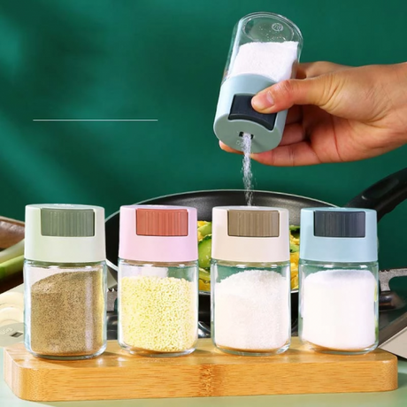 Salt Shaker Glass Jar Kitchen Spices Bottle Pink - Shop N Save
