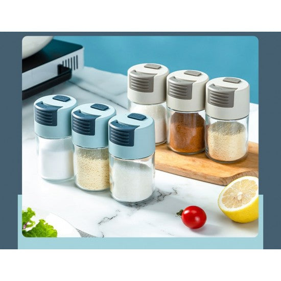 Salt Shaker Glass Jar Kitchen Spices Bottle Blue - Shop N Save