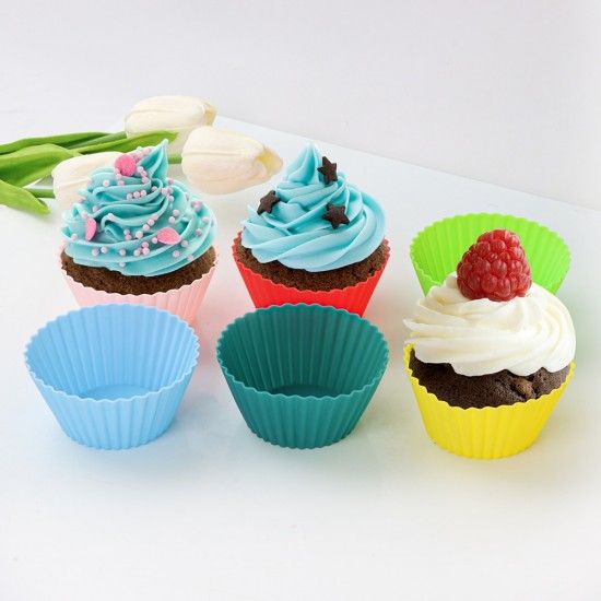 3 Pcs Silicone Cake Muffin Molds Cupcake Dessert Baking Pans Yellow - Shop N Save