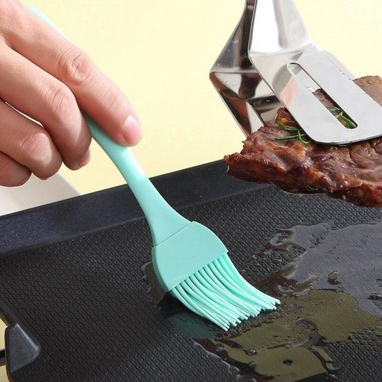 Silicone Grill Barbecue Baking Cooking Oil Brushes (Pink) - Shop N Save