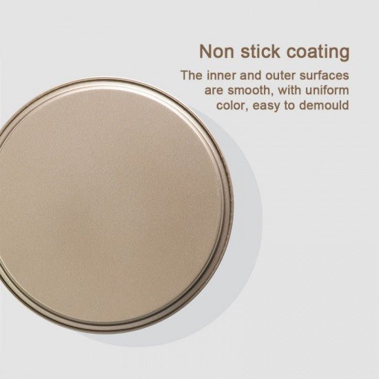 Round Mold For Pizza And Baking Pan Non-Stick (Golden) - Shop N Save