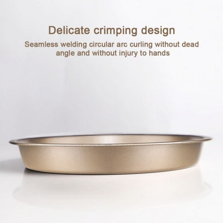 Round Mold For Pizza And Baking Pan Non-Stick (Golden) - Shop N Save
