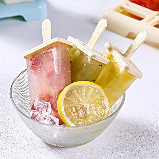4 Pcs Ice Cream Mould Dust-Proof (Light Yellow) - Shop N Save