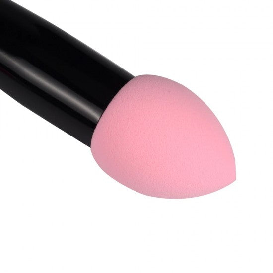 Make Up Brush Professional Two Head Nylon Makeup Brushes With Sponge - Pink