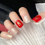 Golden Symbol Nail Patches | 24 pcs | Jelly-Type | Short Section - Shop N Save