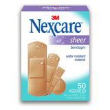 658-50 Nexcare Sheer Bandages, Assorted, 50/Box