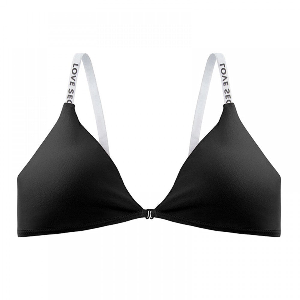 Front Closure Cotton Backless Comfort Bra - Black - Shop N Save