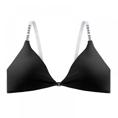 Front Closure Cotton Backless Comfort Bra - Black - Shop N Save