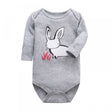 Newborn Long Sleeved Jumpsuit Romper - gray - Shop N Save