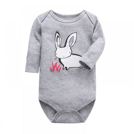 Newborn Long Sleeved Jumpsuit Romper - gray - Shop N Save