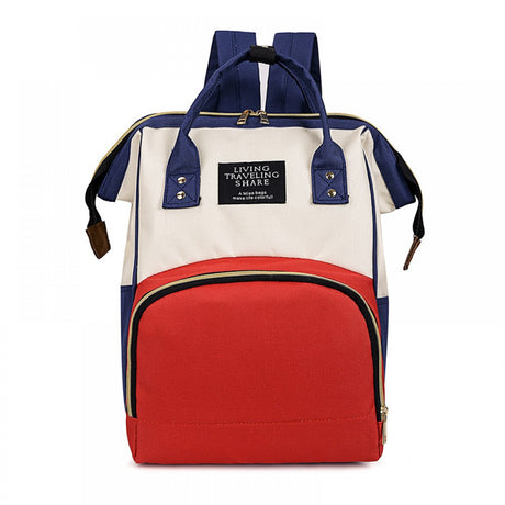 Mommy Baby Diaper Bag - Large Capacity Trendy Nylon Waterproof New Born Fashion Backpack Handbag Multi Functional Outing Bag - Multicolor - Shop N Save