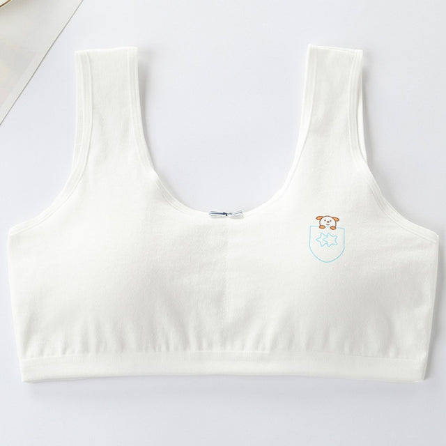 Soft Cotton Printed Bra For Women - White - Shop N Save