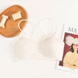 Push Up Soft Padded Seamless Backless Sports Bra - White - Shop N Save