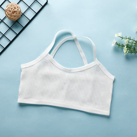 Breathable Cotton Camisole Vests Women Bra - White - Shop N Save