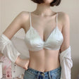 Sling Lace Edge Triangle Cup Wrapped Chest Bra - White - Shop N Save