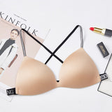 Summer Beautiful Back Cross Shoulder Straps Bra - Skin - Shop N Save