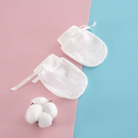 Anti-Scratch Cotton Adjustable New Born Protective Gloves - Shop N Save