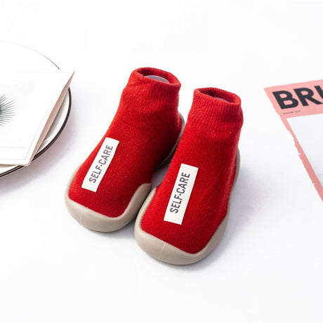 Newborn Infant Cartoon Design Socks Shoes For Kids Baby Girls - Breathable New Stylish Fashion For Boys Children - Soft Cotton Shoes - Red - Shop N Save